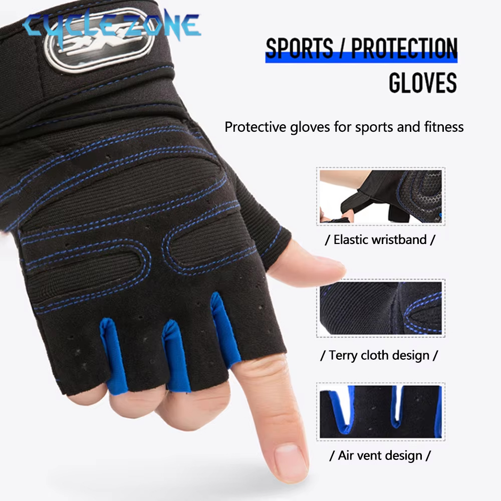 Workout Glove Gym - 3 Pairs Anti-slip Half Finger Cycling