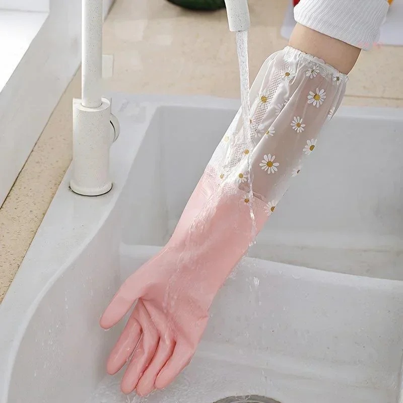Household Long Sleeve Rubber G - Dish Glove Rubber review and price