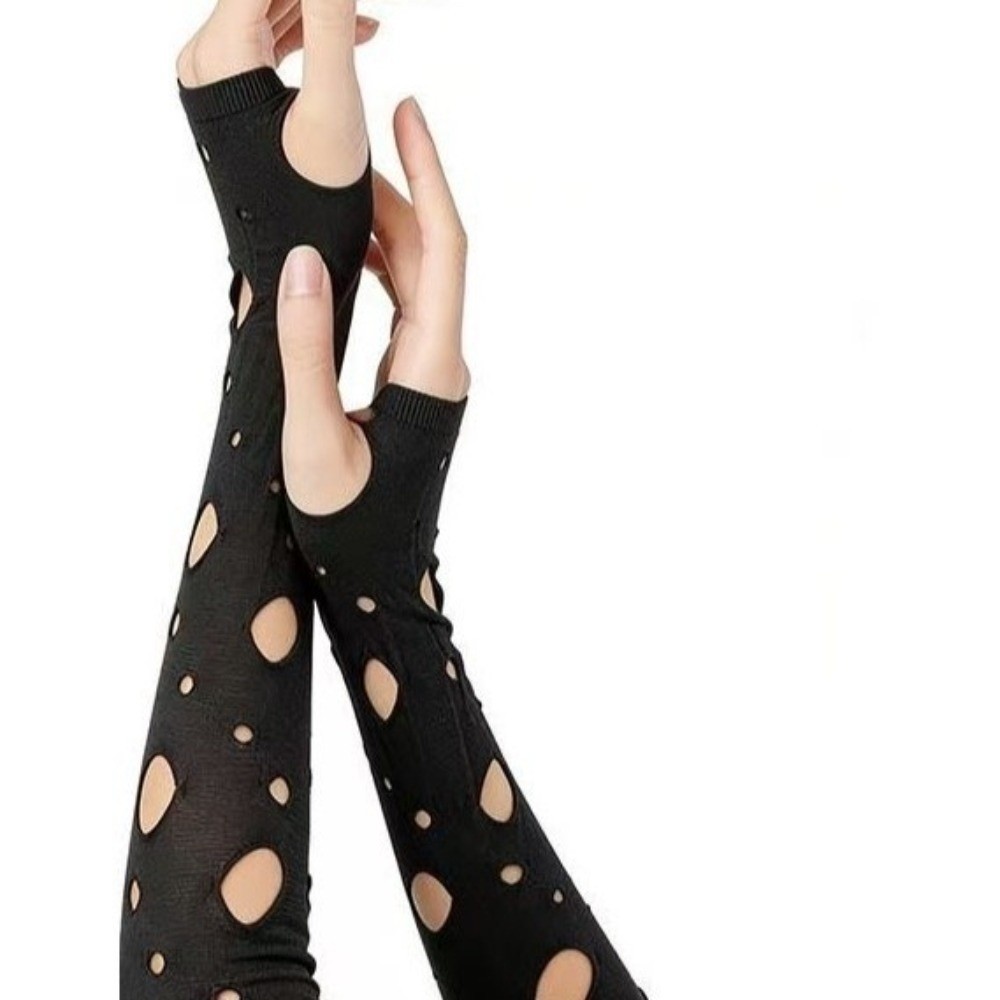 Sleeve Covers Ripped Arm Warme - Fingerless Glove Knit review and price