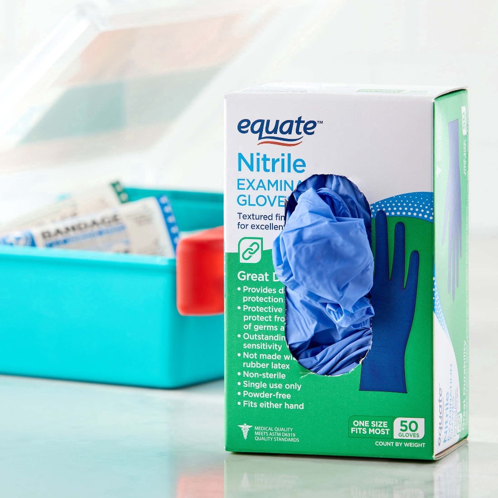 Equate Nitrile Exam Gloves, On - Exam Glove Nitrile review and price