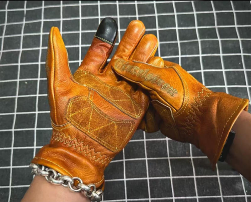 Handmade Genuine Leather Retro - Motorcycle Glove Knuckle review and price