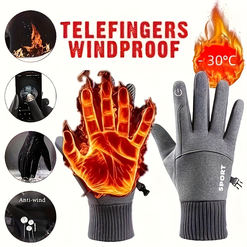 Winter Cycling Gloves Windproo - Ski Glove Waterproof review and price