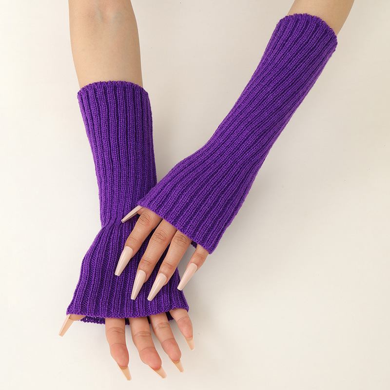 Girls Colorful Warm Knitted Ar - Fingerless Glove Knit review and price