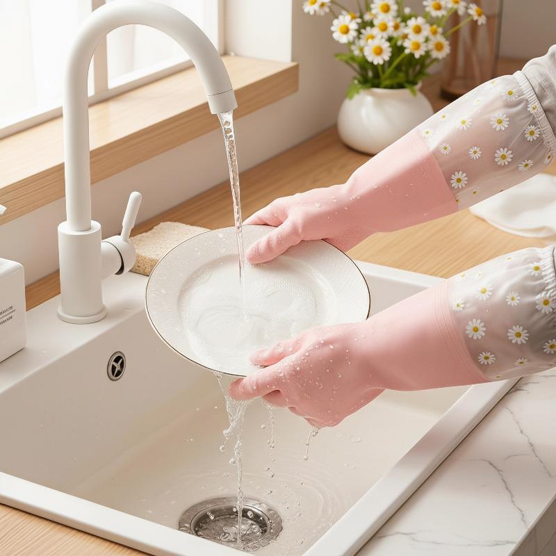 Floral Pattern Household Latex - Rubber Glove Cleaning review and price