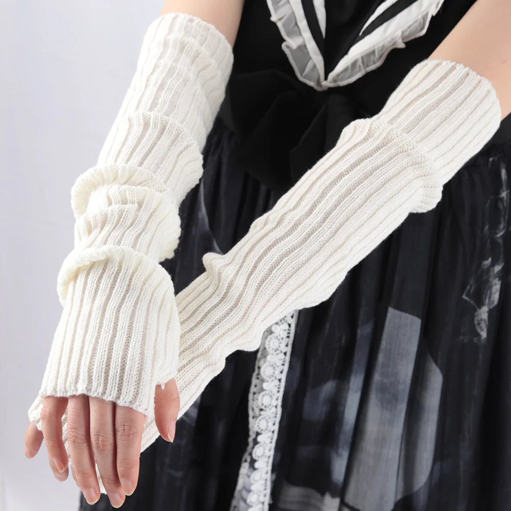 2025 New 52cm Women Knit Arm S - Fingerless Glove Knit review and price