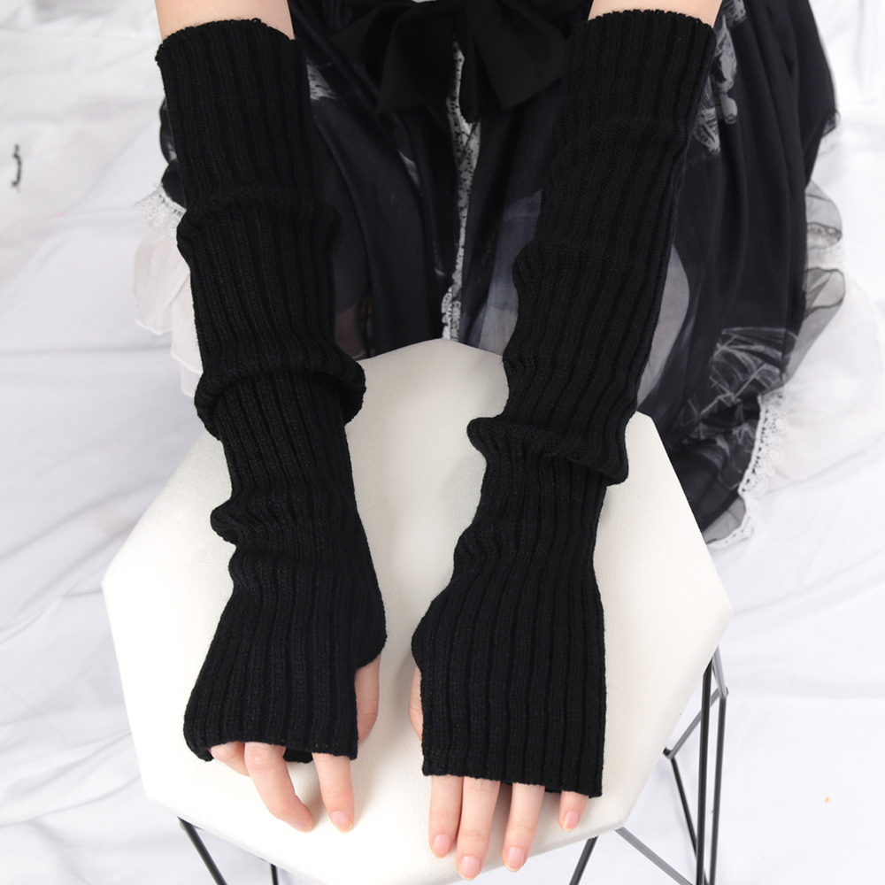 2025 New 52cm Women Knit Arm S - Fingerless Glove Knit review and price