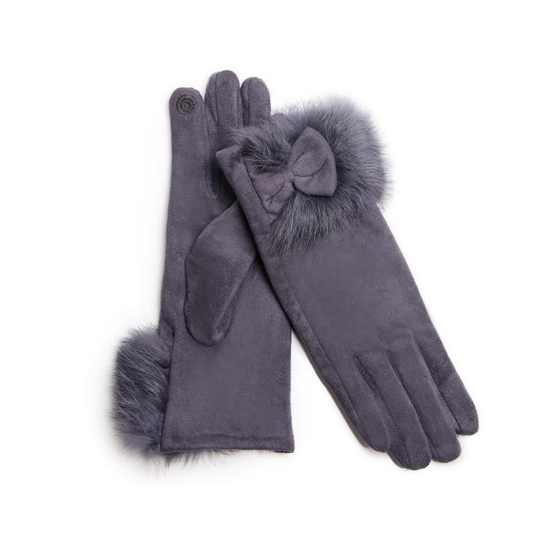 Winter Female Suede Leather Bo - Leather Driving Glove review and price