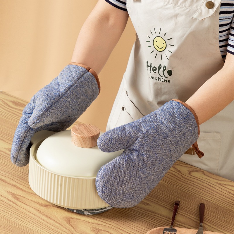 2pcs Thickened Oven Mitts Home - Oven Mitt Silicone review and price