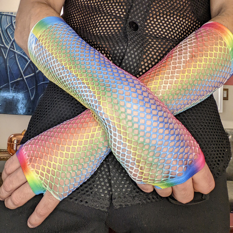 1 Pair Women Long Fishnet Net  - Fingerless Glove Knit review and price