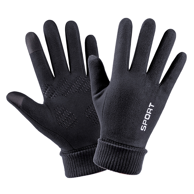 Men Winter Suede Leather Plush - Leather Driving Glove review and price