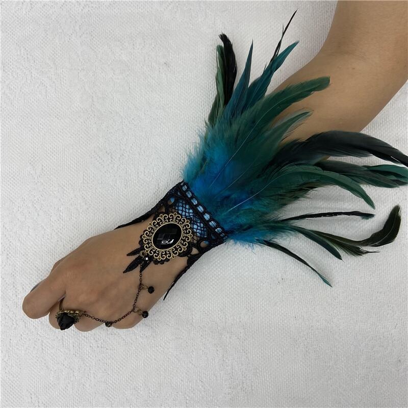 Halloween Feather Lace Gloves  - Motorcycle Glove Knuckle review and price